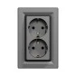 Фото 1 РОЗЕТКА ПОДВІЙНА З ЗАЗЕМЛЕННЯМ АНТРАЦИТ ASFORA
EPH9900171