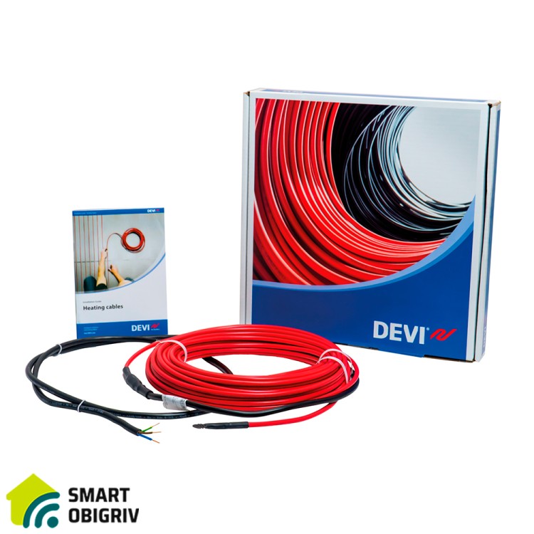 Нагрівальний кабель двожильний DEVIflex 18T 395 (140F1238) 395W - SMARTOBIGRIV 01 