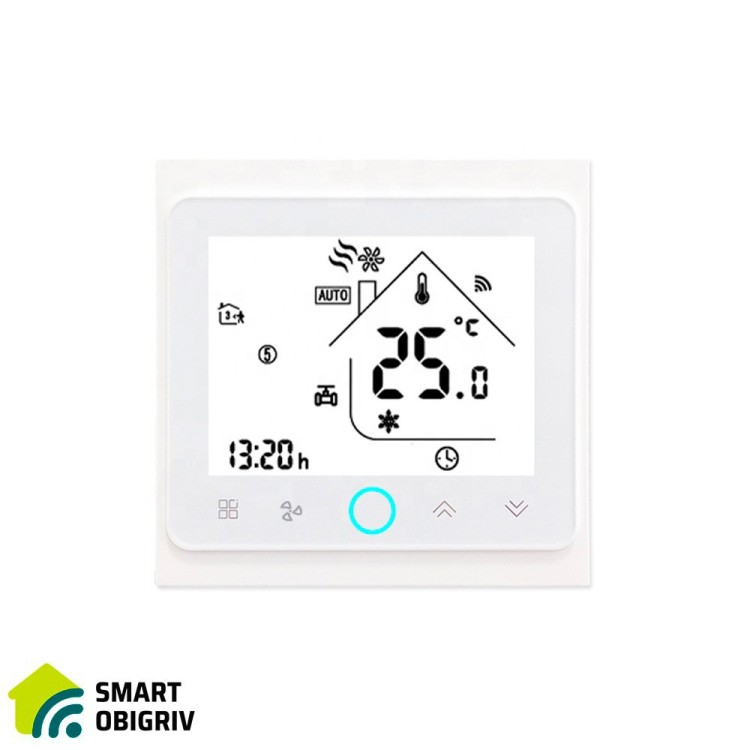 114511	Термостат для фанкойлу з WiFi управлінням Tervix WiFi Fancoil Thermostat (на 2 труби) - SMARTOBIGRIV 02