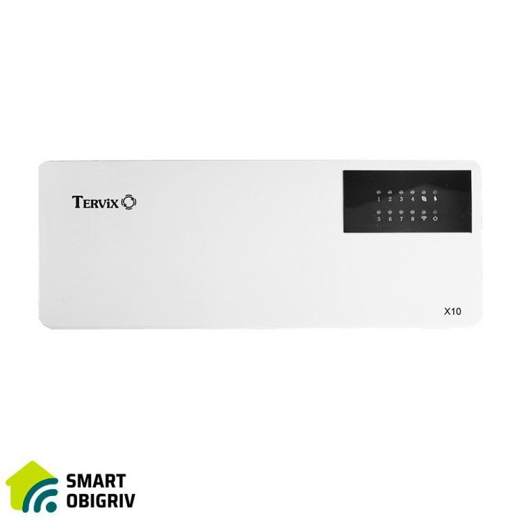 511108 Умный контроллер для водяного теплого пола Tervix Pro Line X10 ZigBee (8 контуров) - SMARTOBIGRIV 01 