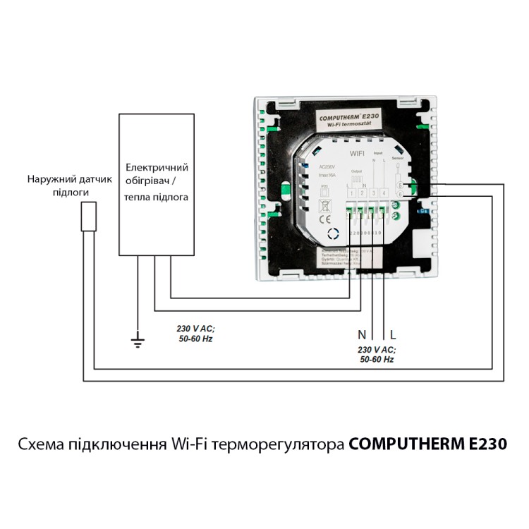 Wi-Fi терморегулятор для теплої підлоги COMPUTHERM E230 - SMARTOBIGRIV 04