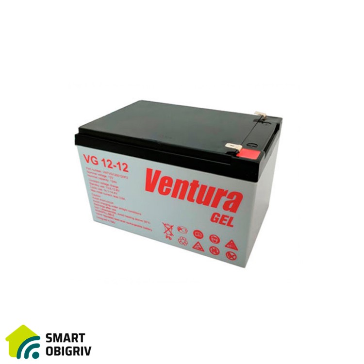 Аккумуляторная батарея Ventura VG 12-12 Gel 12V 12Ah - SMARTOBIGRIV  