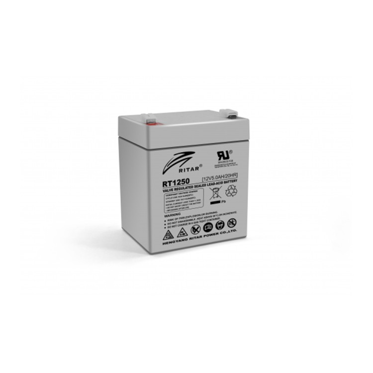 Аккумуляторная батарея AGM RITAR RT1250, Gray Case, 12V 5.0Ah - SMARTOBIGRIV Аккумуляторная батарея AGM RITAR RT1250, Gray Case, 12V 5.0Ah - SMARTOBIGRIV