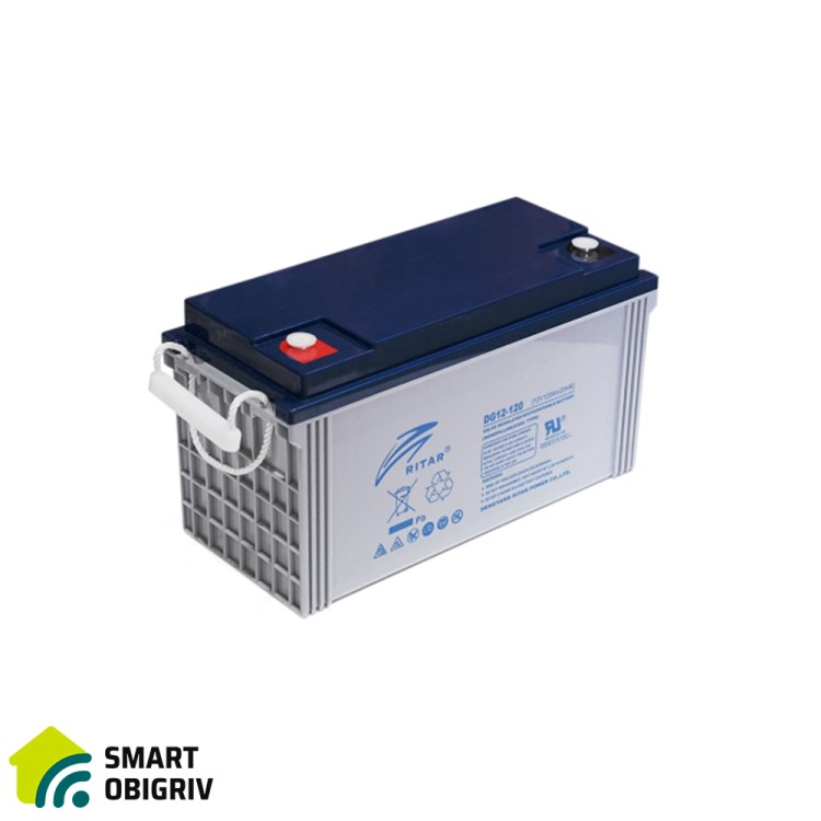 Акумуляторна батарея GEL RITAR DG12-120, 12V 120Ah - SMARTOBIGRIV  