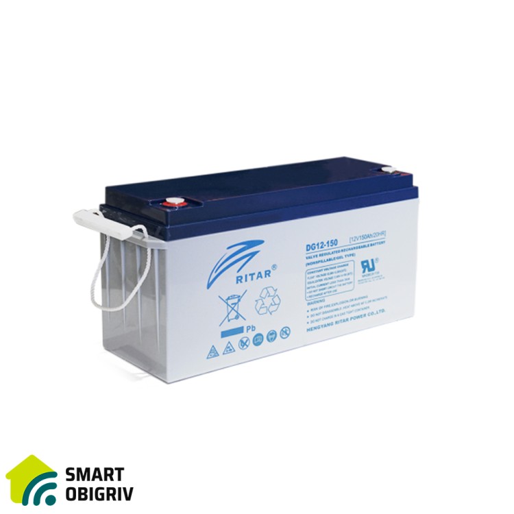 Акумуляторна батарея GEL RITAR DG12-150, 12V 150Ah - SMARTOBIGRIV  