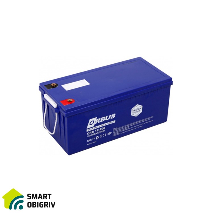 Акумуляторна батарея ORBUS CG12200 GEL 12 V 200 Ah - SMARTOBIGRIV 01 