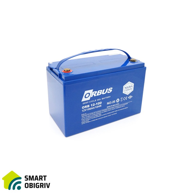 Акумуляторна батарея ORBUS EN-12-100 GEL 12V 100 Ah - SMARTOBIGRIV  