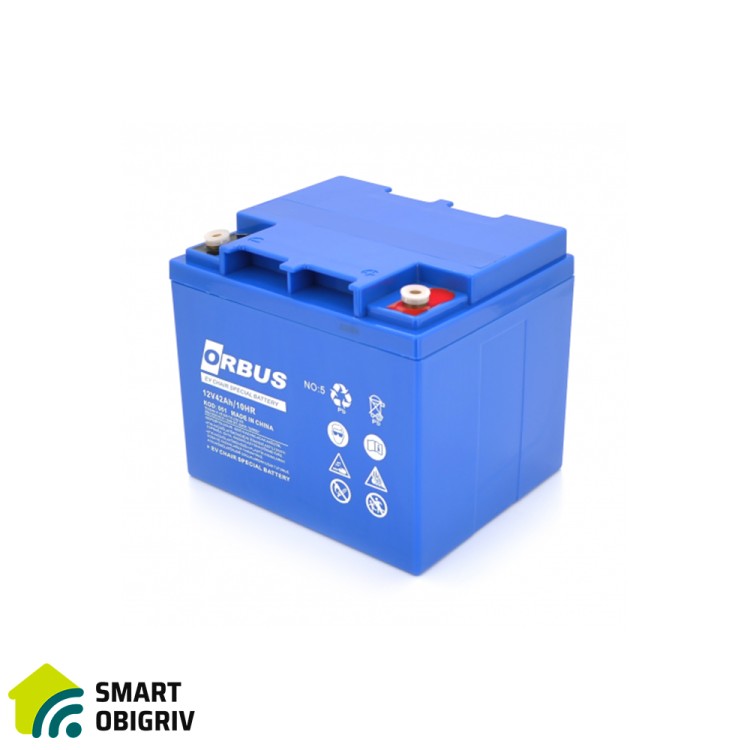 Акумуляторна батарея ORBUS EN-12-42 GEL 12V 42 Ah - SMARTOBIGRIV  