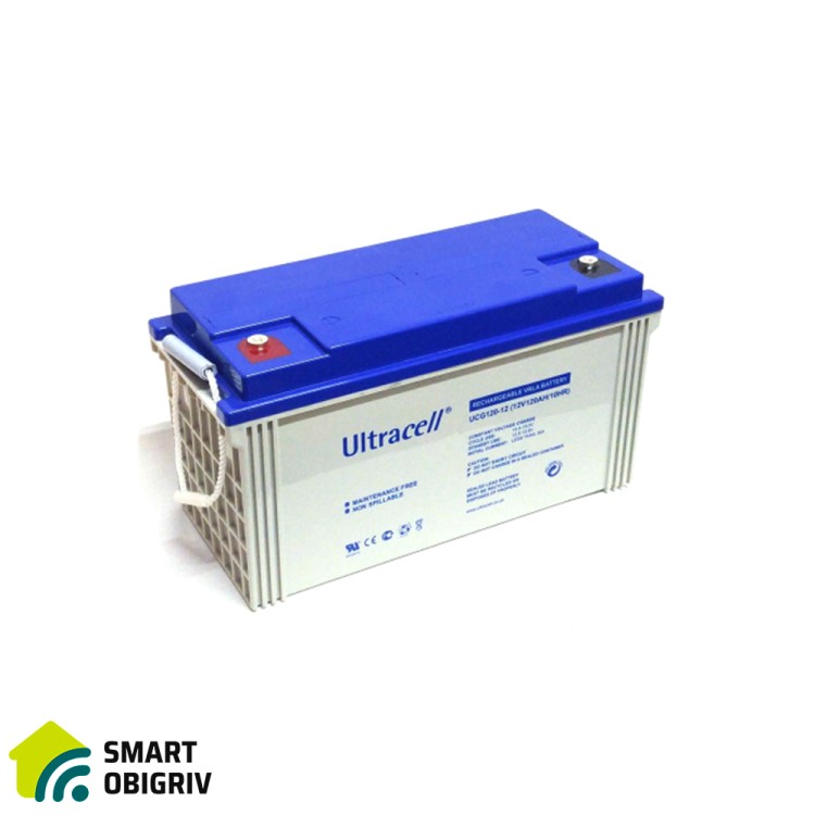 Аккумуляторная батарея Ultracell UCG120-12 GEL 12 V 120 Ah - SMARTOBIGRIV  