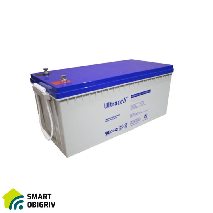 Аккумуляторная батарея Ultracell UCG200-12 GEL 12 V 200 Ah - SMARTOBIGRIV  