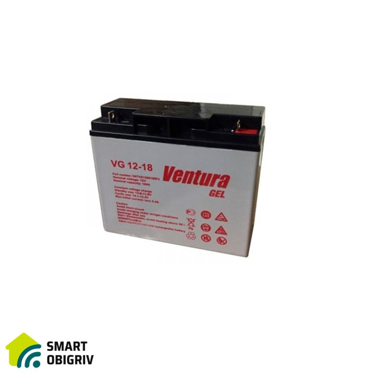 Аккумуляторная батарея Ventura VG 12-18 Gel 12V 18Ah - SMARTOBIGRIV  