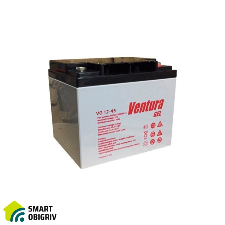 Аккумуляторная батарея Ventura VG 12-45 Gel 12V 45Ah - SMARTOBIGRIV  