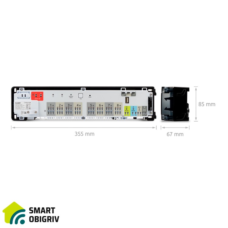 Salus KL08RF - Центр коммутации на 8 зон, беспроводной, 230 В - SMARTOBIGRIV 02