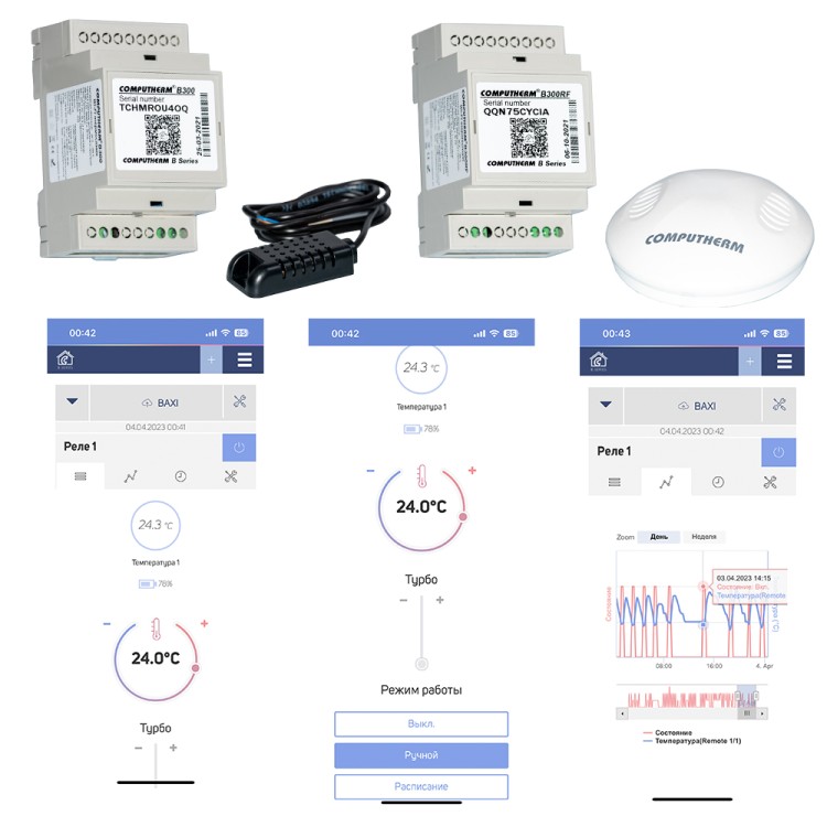 Бездротовий Wi-Fi терморегулятор COMPUTHERM B300RF - SMARTOBIGRIV 03