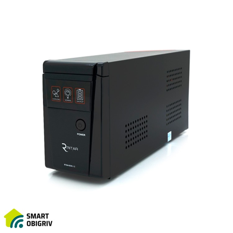 Джерело безперебійного живлення RITAR RTSW-600NL12 LCD (360Вт) 12В - SMARTOBIGRIV 01 