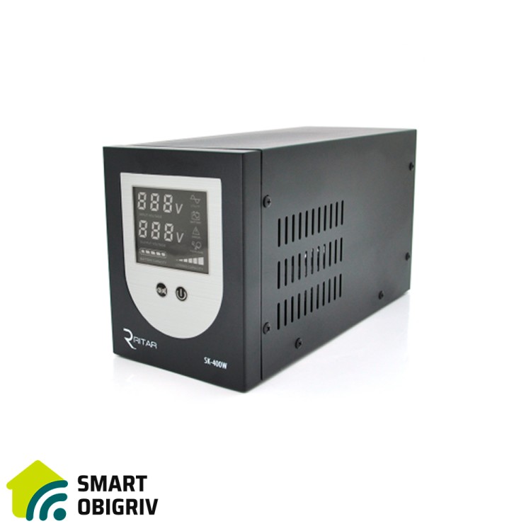 Джерело безперебійного живлення Ritar SK-600VA  (400W), 12V - SMARTOBIGRIV 01 