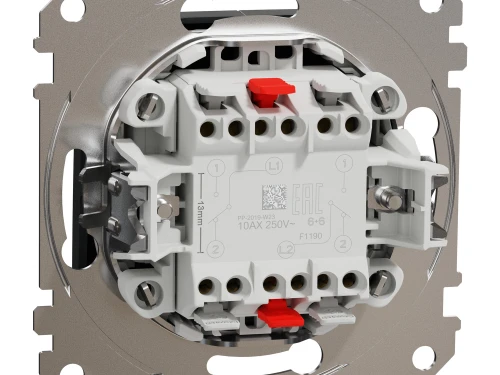 Фото 2 Двухклавишный проходной переключатель Черный Sedna Design
SDD114108