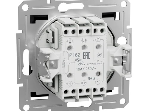 Фото 3 ДВОКЛАВІШНИЙ ПЕРЕМИКАЧ САМОЗАЖИМНИЙ ASFORA АНТРАЦИТ
EPH0600171