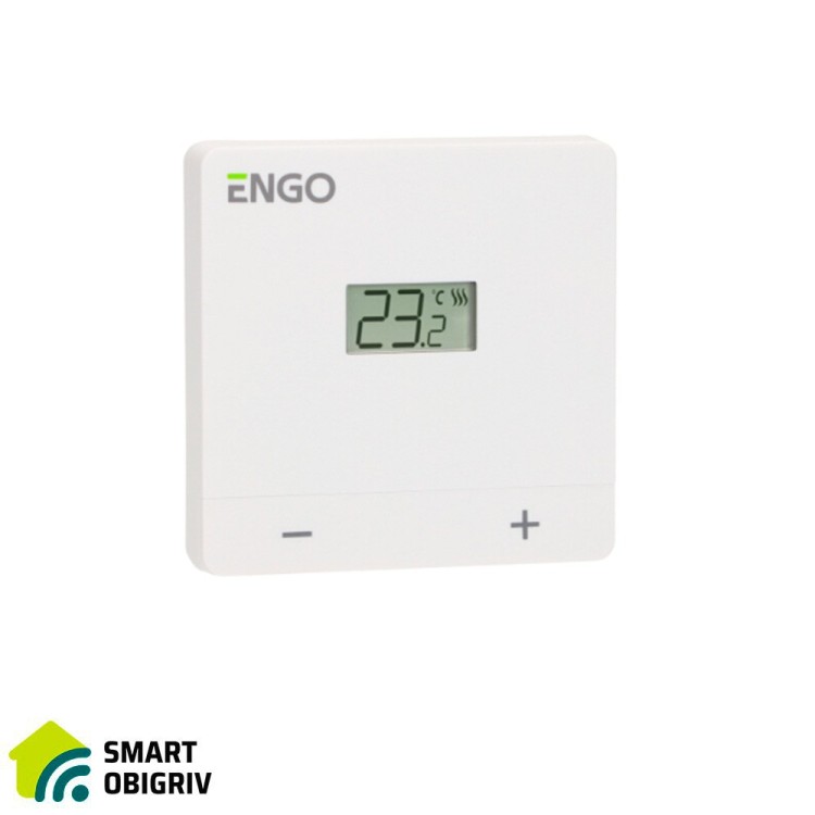 ENGO EASY230B Дротовий добовий термостат, 230В (білий) - SMARTOBIGRIV 01 