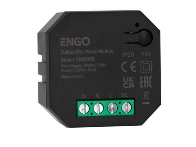 ENGO EMODZB	Бездротове реле ZigBee 3.0 для центру комутації ECB08M230 - SMARTOBIGRIV 02