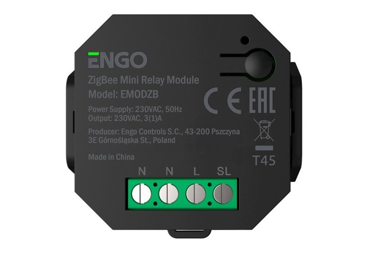 ENGO EMODZB Бездротове реле ZigBee 3.0 для центру комутації ECB08M230 - SMARTOBIGRIV ENGO EMODZB Бездротове реле ZigBee 3.0 для центру комутації ECB08M230 - SMARTOBIGRIV