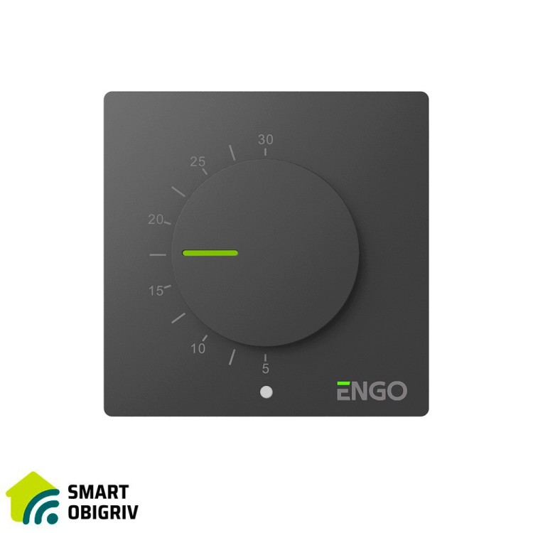 ENGO ESIMPLE230B Дротовий добовий термостат,230В (чорний) - SMARTOBIGRIV 02