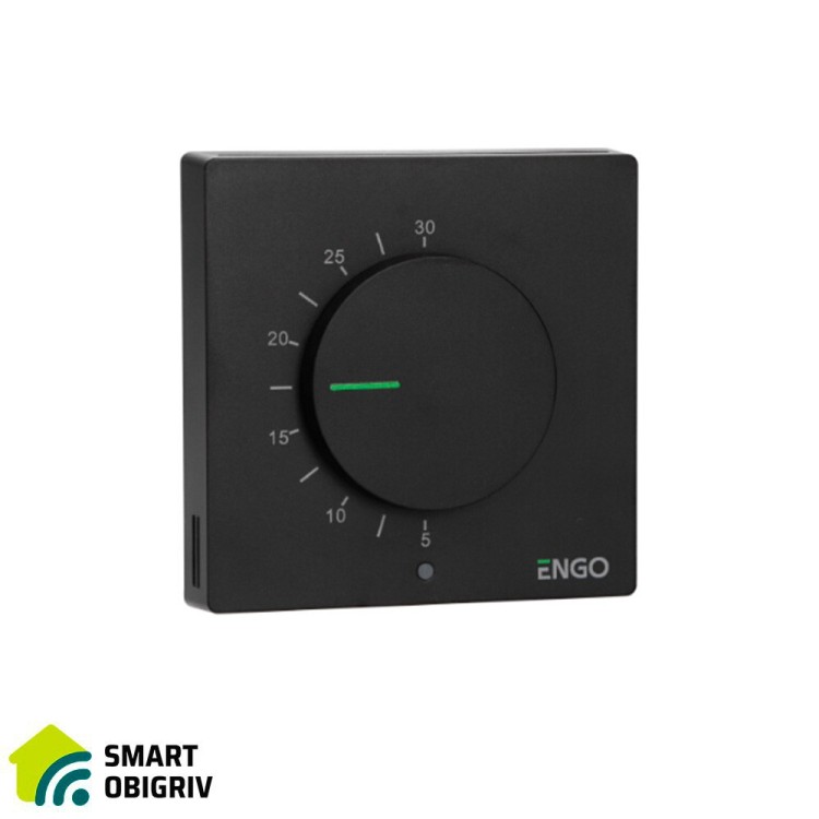 ENGO ESIMPLE230B Дротовий добовий термостат,230В (чорний) - SMARTOBIGRIV 01 