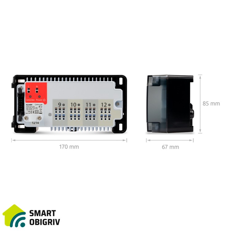 Salus KL04NSB - Расширяющий модуль к центру коммутации KL08NSB, проводной, 230 В - SMARTOBIGRIV 02