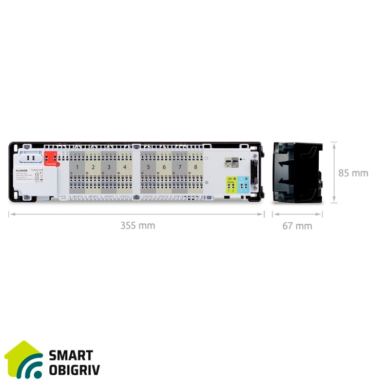 KL08NSB Центр коммутации 8 зон, проводной, 230В - SMARTOBIGRIV 03