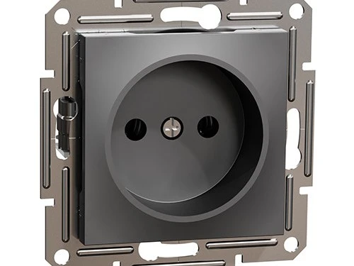 Фото 2 Розетка без заземления ASFORA АНТРАЦИТ
EPH3000171