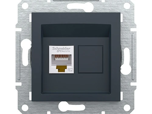 Фото 1 РОЗЕТКА КОМПЬЮТЕРНАЯ RJ45 UTP КАТ. 5Е ASFORA АНТРАЦИТ
EPH4300171
