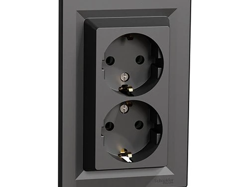 Фото 3 РОЗЕТКА ПОДВІЙНА З ЗАЗЕМЛЕННЯМ АНТРАЦИТ ASFORA
EPH9900171