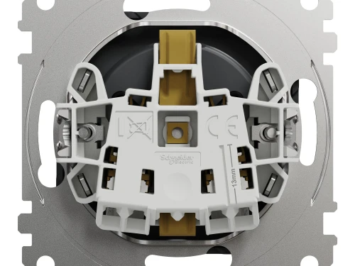 Фото 2 Розетка з заземленням та зі шторками Чорний Sedna Design
SDD114022