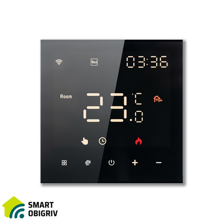 Сенсорний програмований терморегулятор IN-THERM PT 082 Black - SMARTOBIGRIV 02