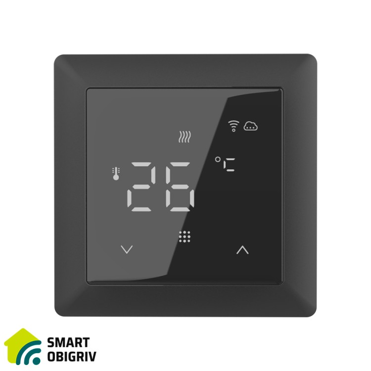 Сенсорний програмований терморегулятор IN-THERM PWT 511 Wi-Fi Black - SMARTOBIGRIV 01 