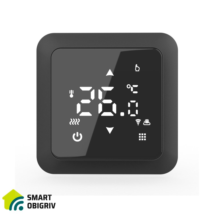 Сенсорний програмований терморегулятор IN-THERM PWT 517 Wi-Fi Black - SMARTOBIGRIV  