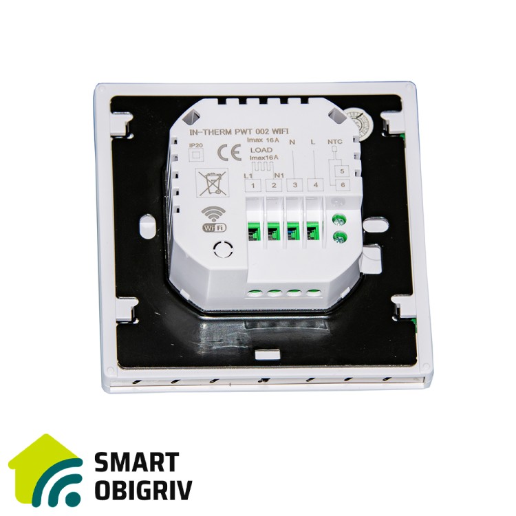 Сенсорний програмований Wi-Fi терморегулятор IN-THERM PWT 002 - SMARTOBIGRIV 03