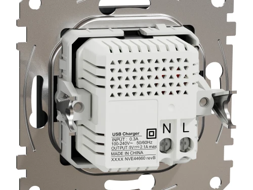 Фото 2 USB розетка тип A+A 2,1A Черный Sedna Design
SDD114401