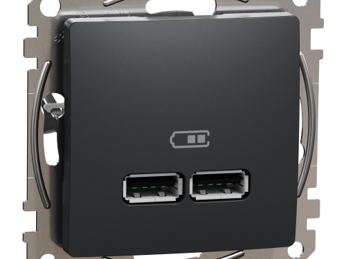 Фото 1 USB розетка тип A+A 2,1A Черный Sedna Design
SDD114401