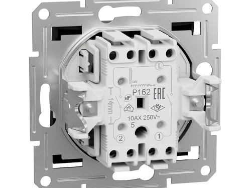 Фото 3 ВИМИКАЧ ДВОКЛАВІШНИЙ САМОЗАЖИМНИЙ ASFORA АНТРАЦИТ
EPH0300171