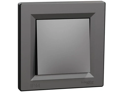 Фото 2 Выключатель Одноклавишный самозажимной антрацит IP44 ASFORA
EPH0100271