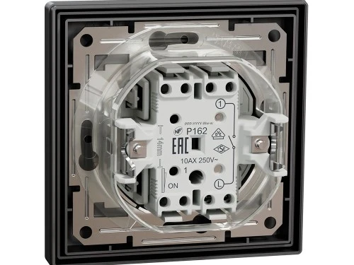 Фото 3 Выключатель Одноклавишный самозажимной антрацит IP44 ASFORA
EPH0100271