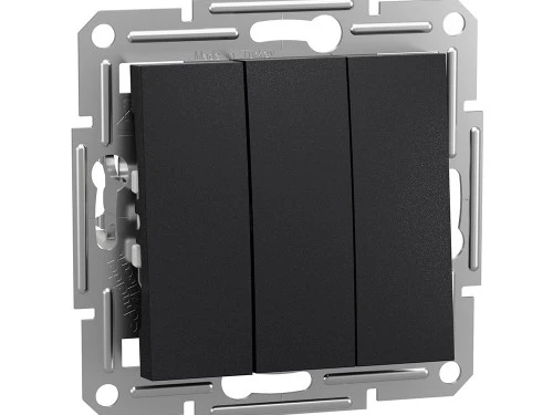 Фото 2 Выключатель Трехклавишный антрацит ASFORA
EPH2100171