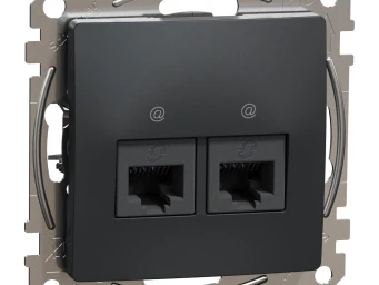 Два роз’єми RJ45 категорія 5E UTP Чорний Sedna Design
SDD114452